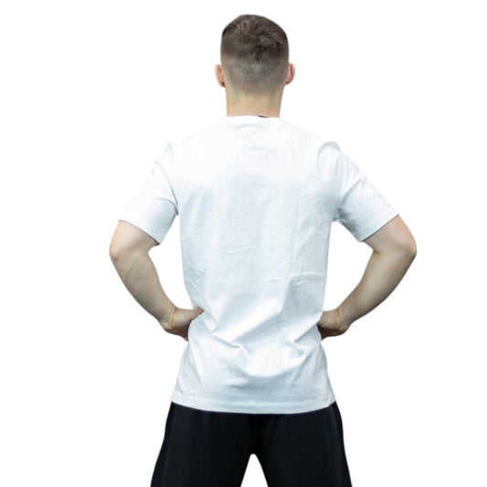 Мужская футболка casual Nike Weightlifting WM Tee APS325 - 170 white/mtlc gold