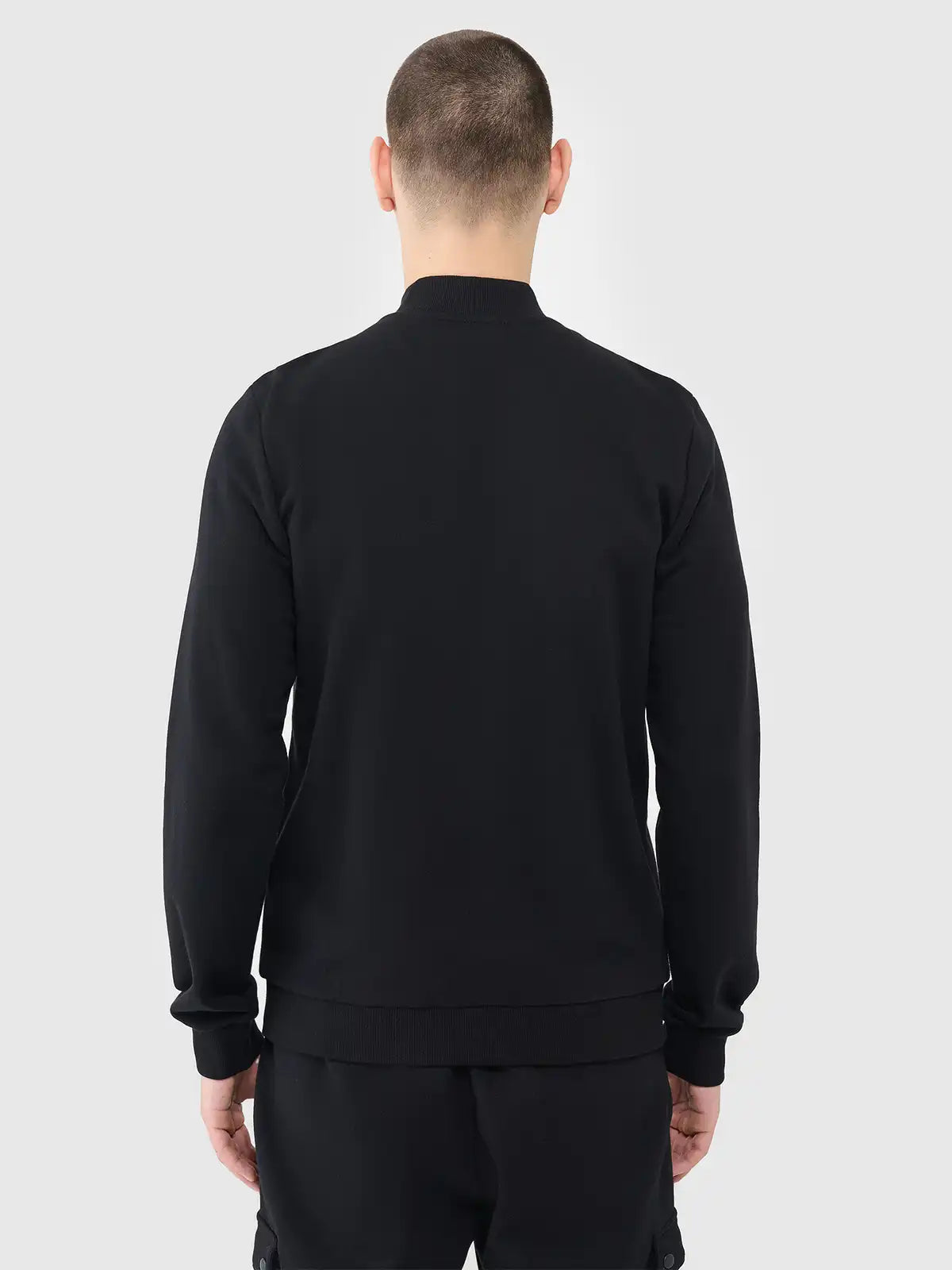 Hanorac cu fermoar pentru bărbați 4F M1463 4FWMM00TSWSM1463 deep black