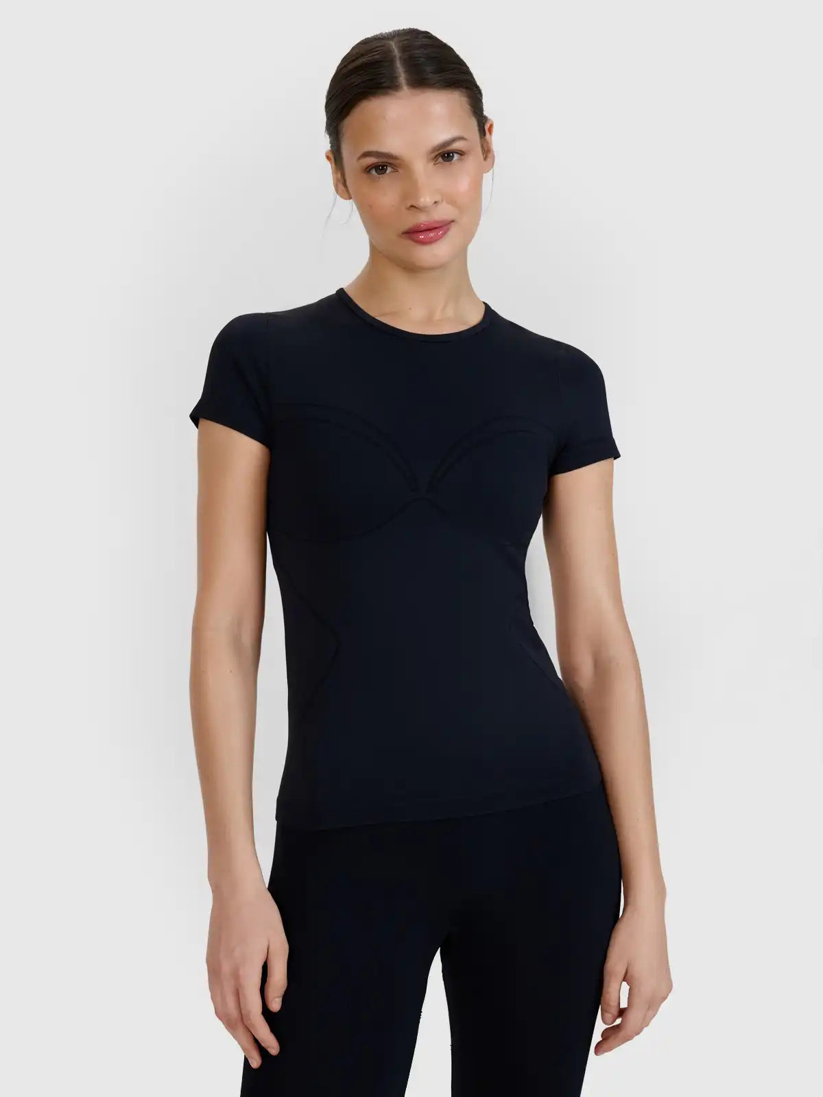 Tricou de yoga pentru femei 4F F1270 4FWSS25TFTSF1270 deep black