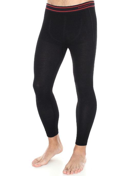 Legginși termo Brubeck LE11710 Men's pants ACTIVE WOOL black