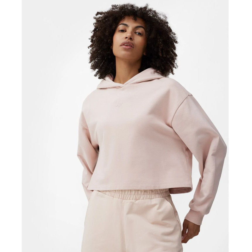 Укороченный пуловер с капюшоном 4F sweatshirt f244 4Fss23tswsf244 beige