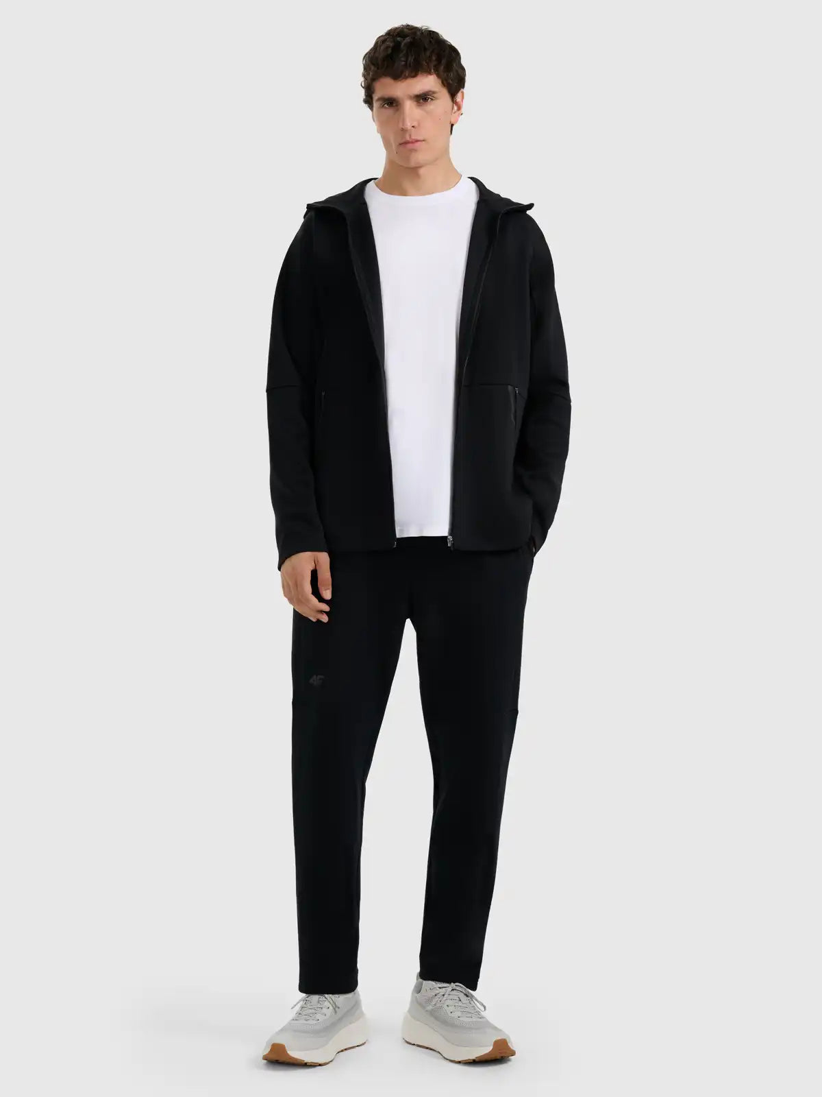 Hanorac cu fermoar pentru bărbați 4F M1865 4FWAW25TSWSM1865 deep black