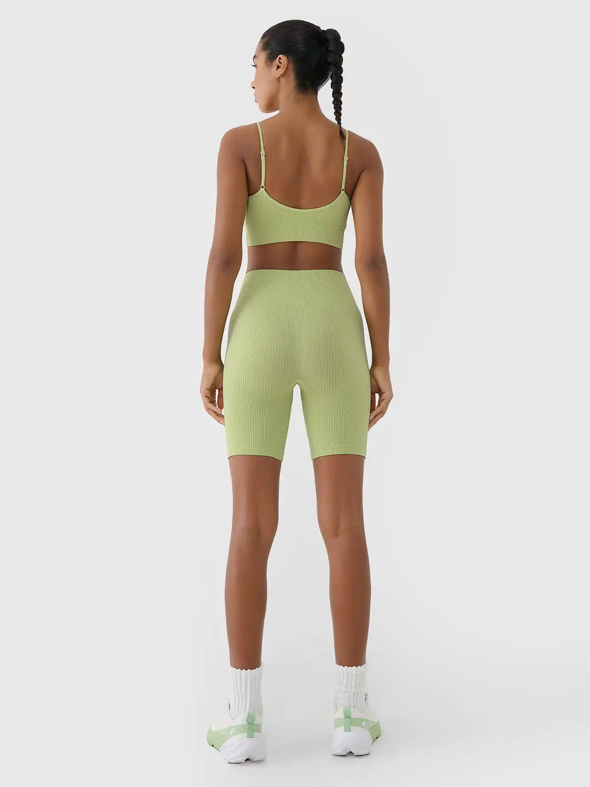 Legginși de yoga pentru femei 4F F014 4FWSS25TFSTF014 Light green