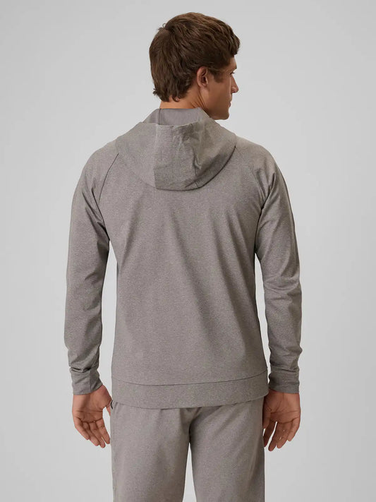 Мужской батник на молнии для фитнеса 4F M0973 4FWAW26TFSWM0973 grey melange