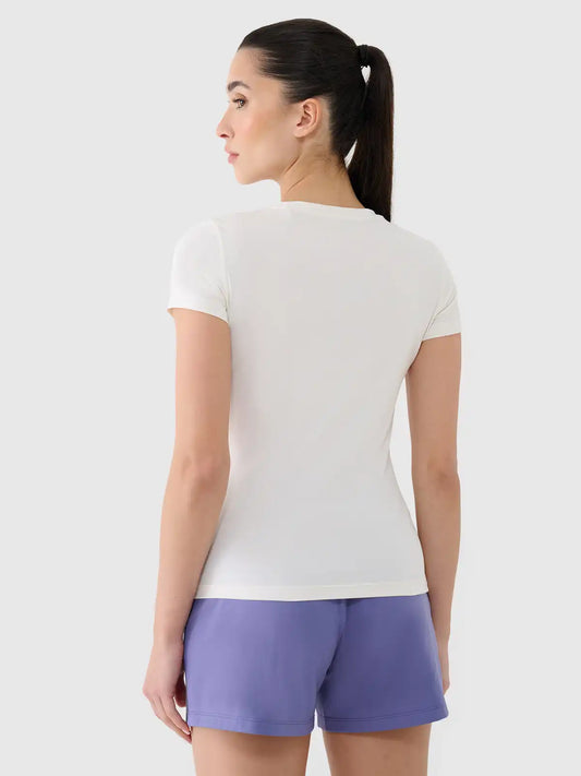 Женская футболка для фитнеса 4F F1235 4FRSS25TFTSF1235 Off white