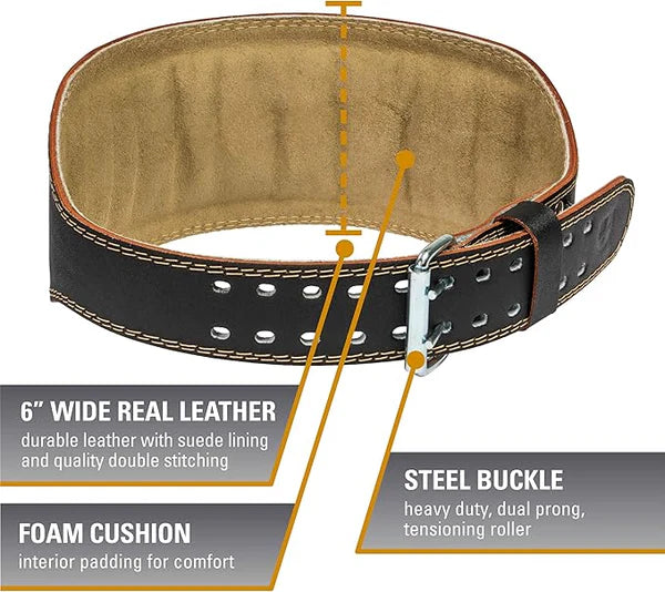 Curea pentru halterofili 6 PADDED LEATHER BELT