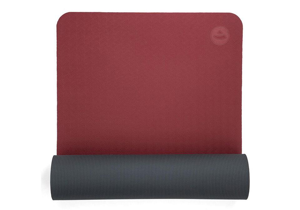 Covor pentru yoga Bodhi Lotus Pro dark red/anthracite