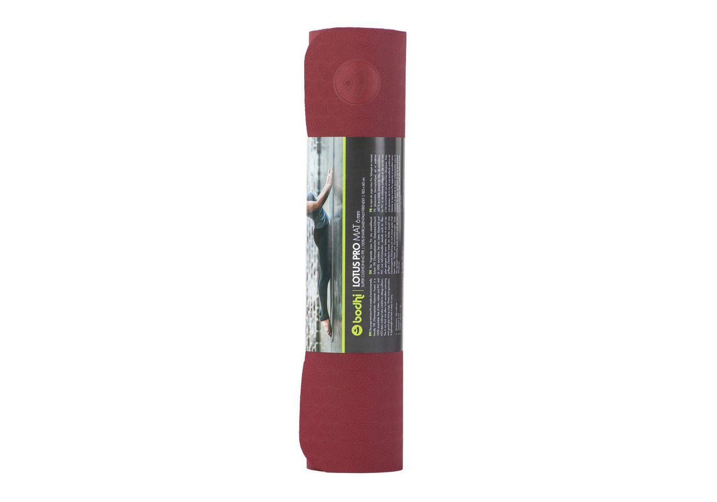 Covor pentru yoga Bodhi Lotus Pro dark red/anthracite