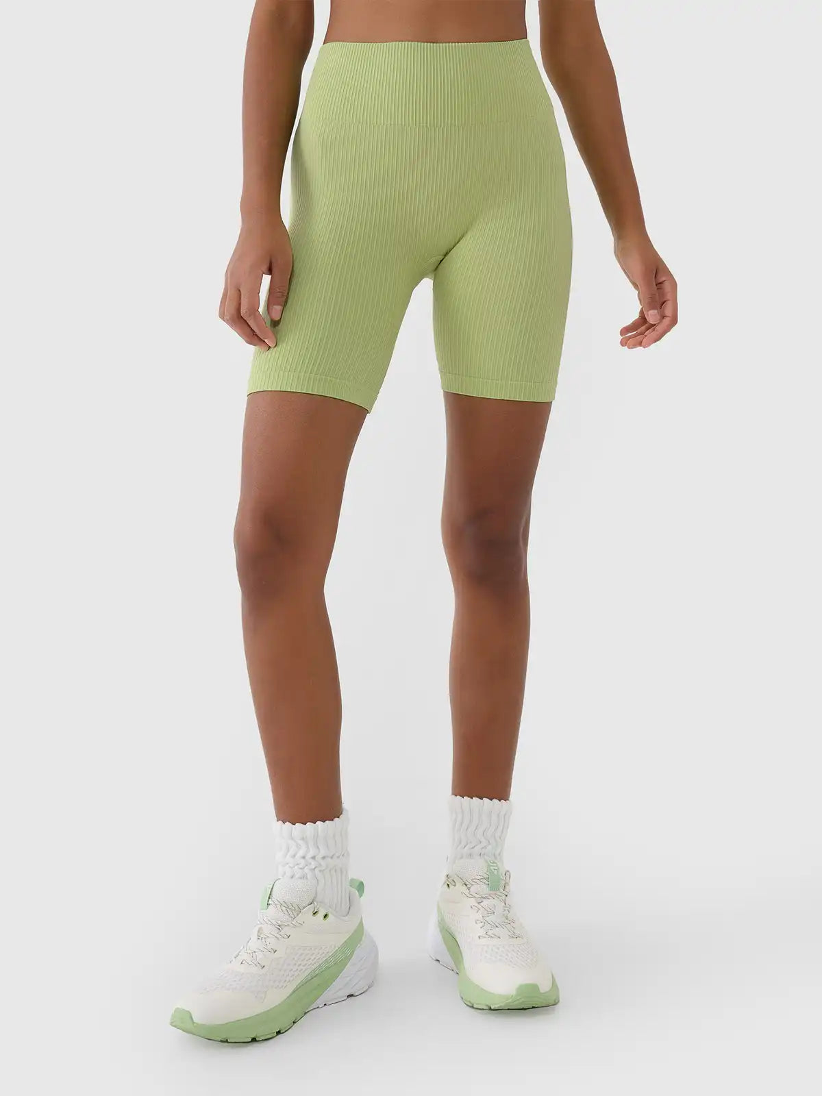 Legginși de yoga pentru femei 4F F014 4FWSS25TFSTF014 Light green