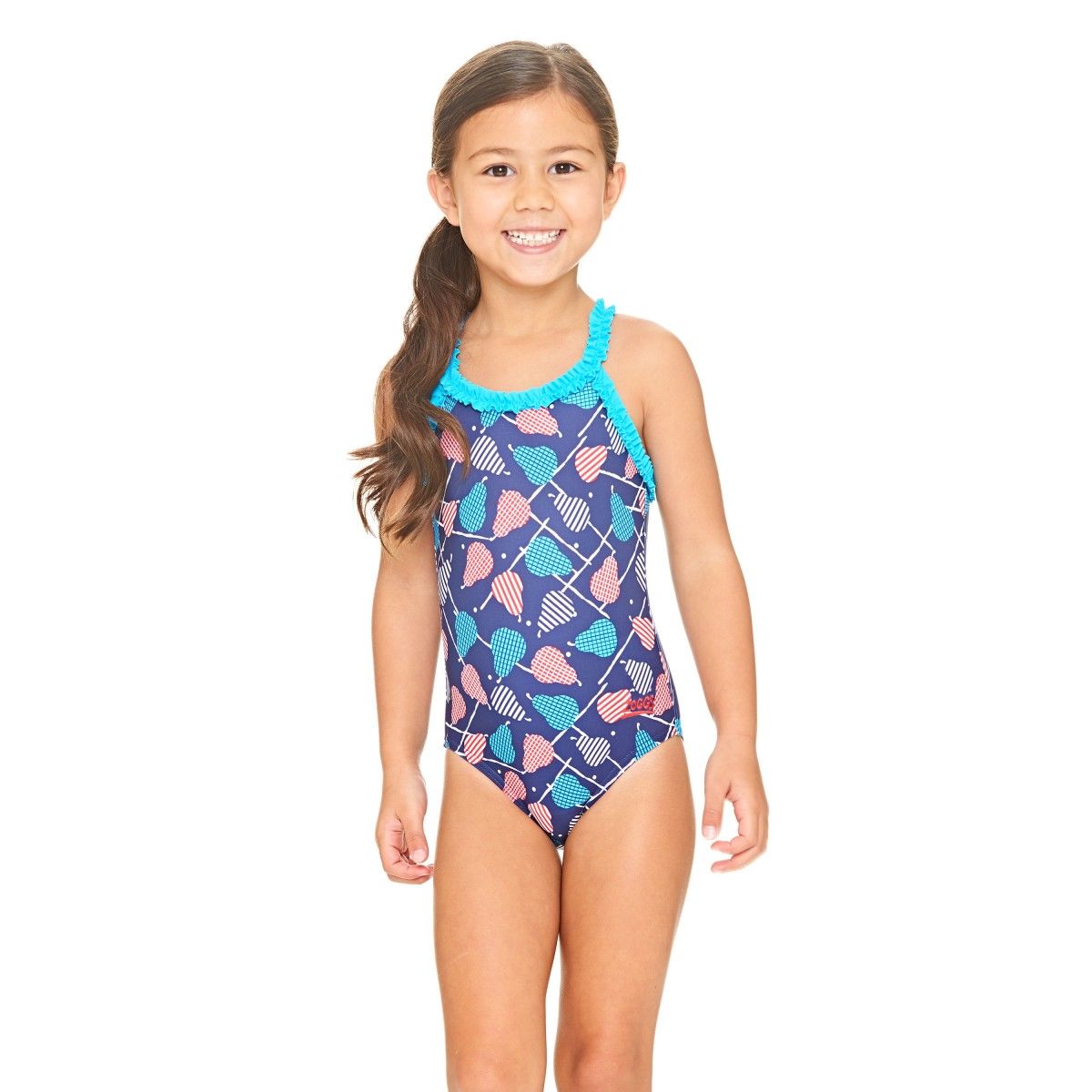 Costum de baie Zoggs Junior Pears Ruffle XBack