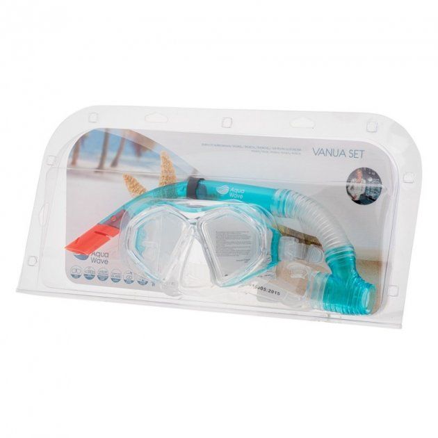Set pentru înot IGUANA VANUA SET BLUE/TRANSPARENT