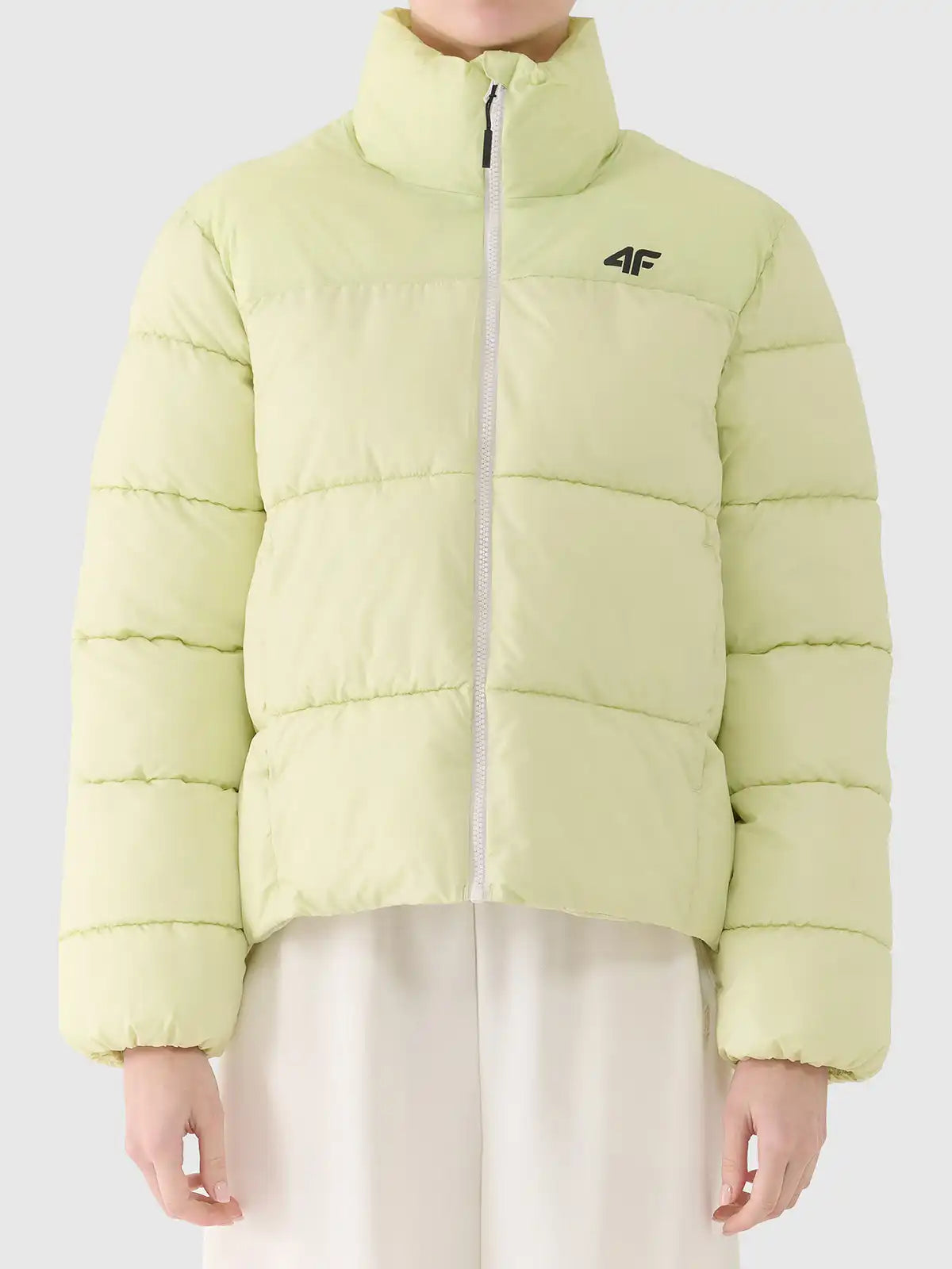 Jachetă de puf pentru femei 4F F581 4FWAW25TDJAF581 light green