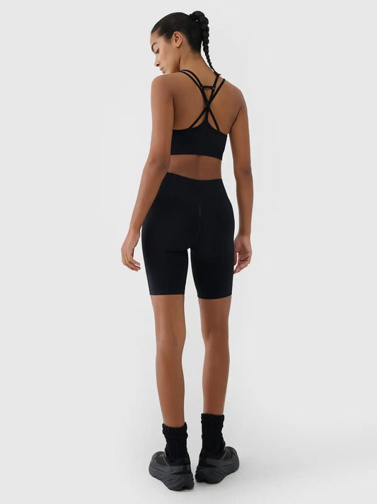 Женские леггинсы для тренировок 4F F075 4FRSS25TFSTF075 Deep black