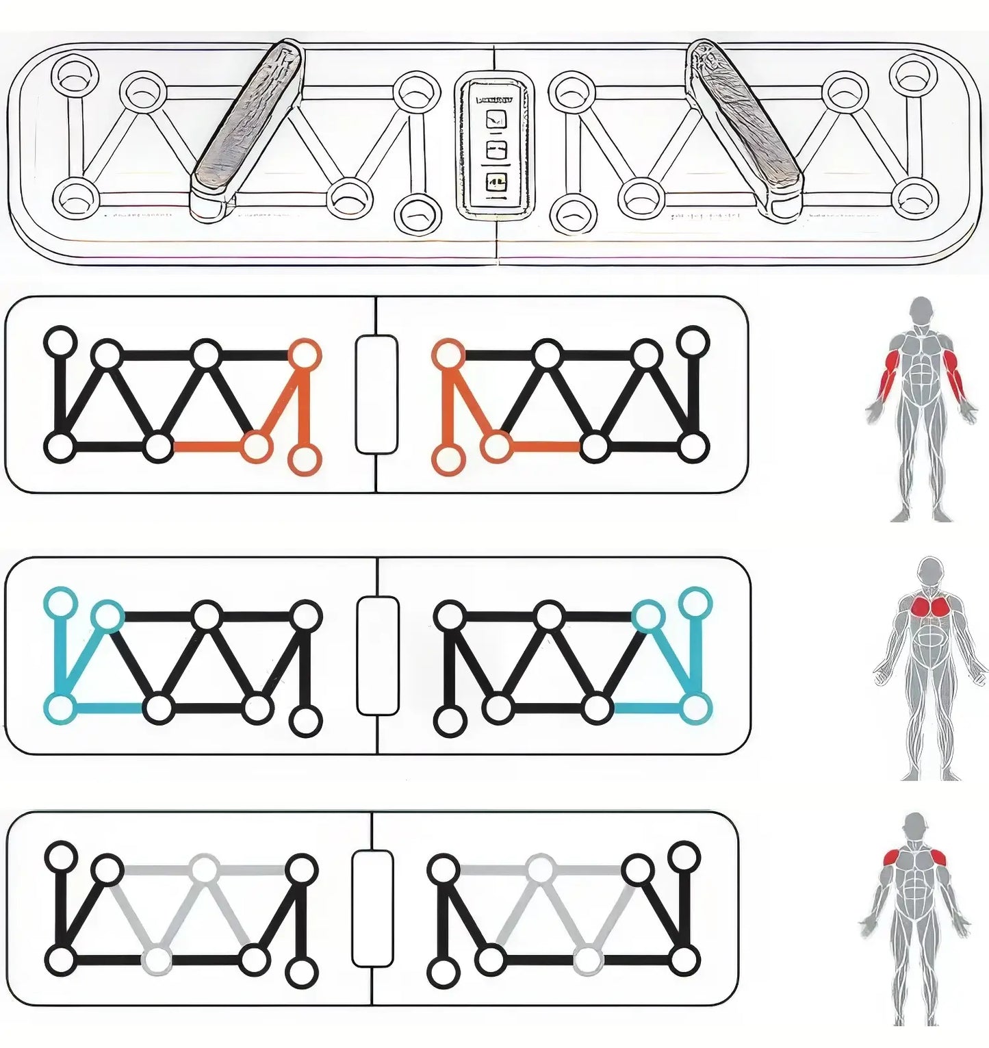 Доска для отжиманий LiveUp Push Up Board LS9433/BK