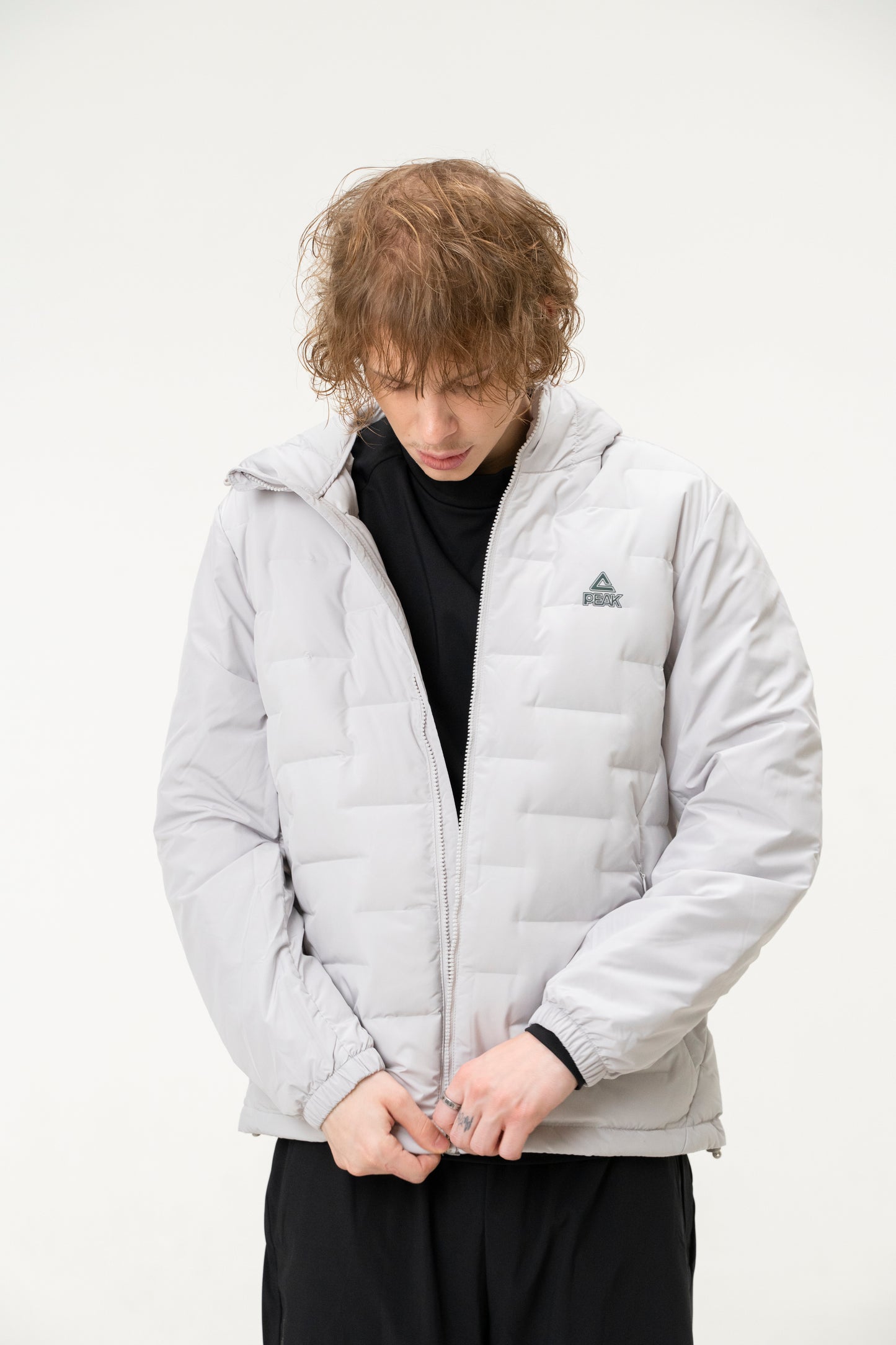 Мужской пуховик Peak FW5244177 silvery grey