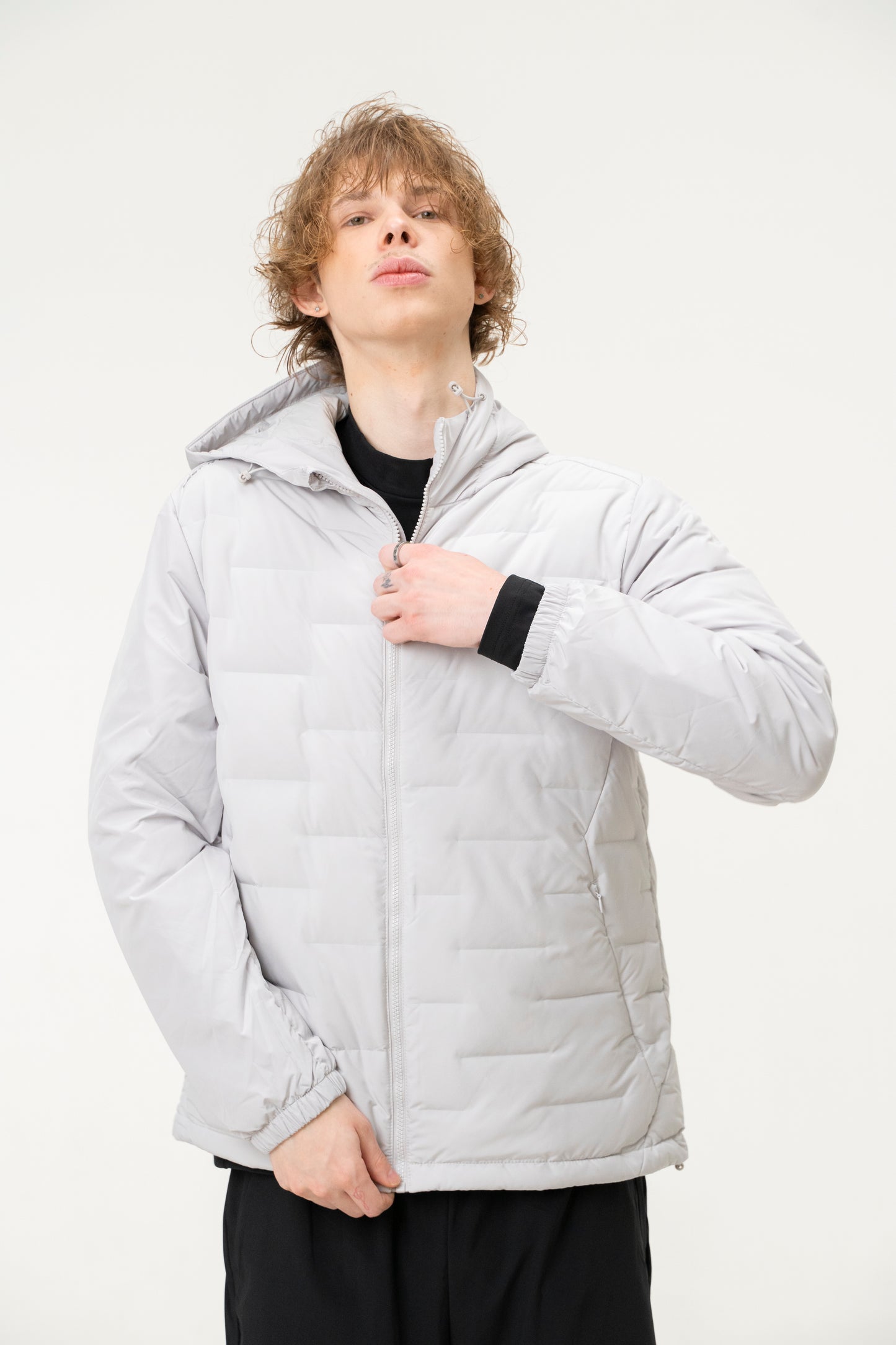 Мужской пуховик Peak FW5244177 silvery grey