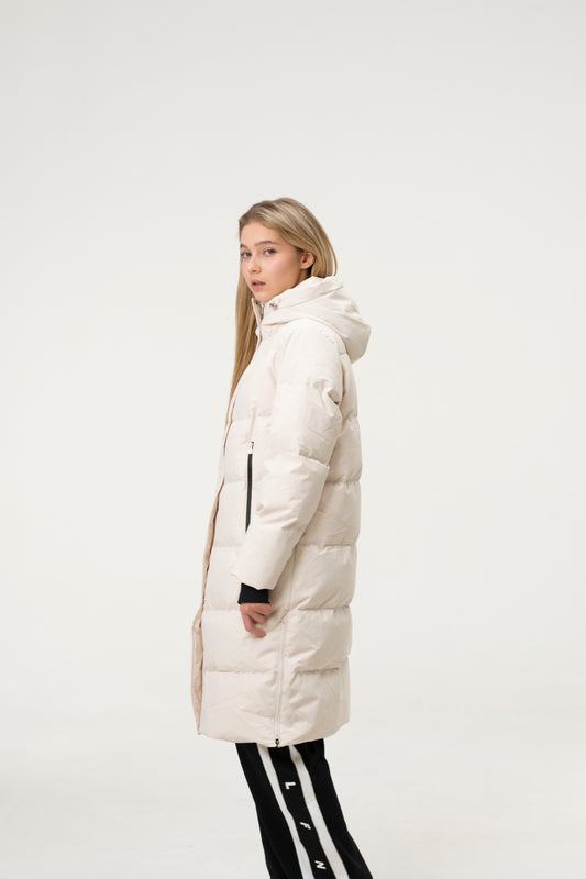 Женский длинный пуховик Peak FW5244038 beige