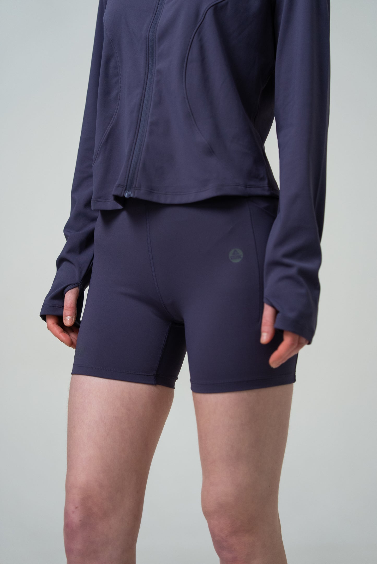 Legginși scurți de alergare pentru femei Peak FW3253042 dk.purple