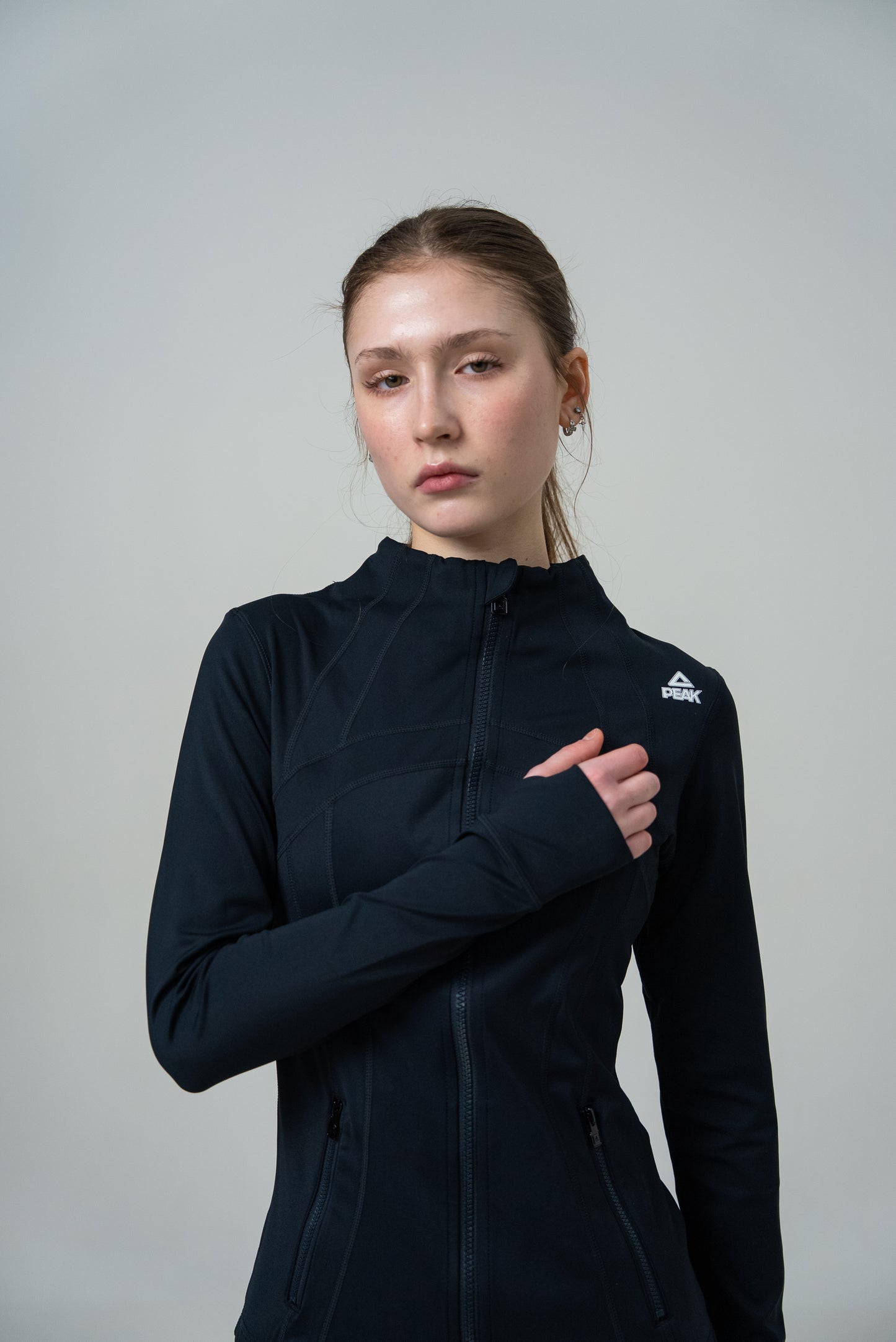 Женский лонгслив для бега Peak FW94276 black