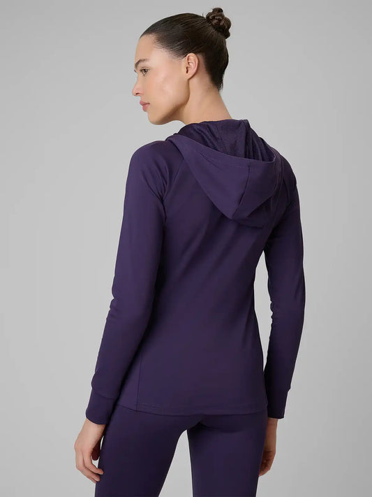 Женский батник на молнии для фитнеса 4F F656 4FWSS26TFSWF656 dark violet
