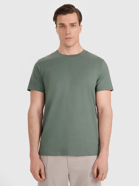 Tricou pentru bărbați casual 4F M2441 4FWAW25TTSHM2441 green