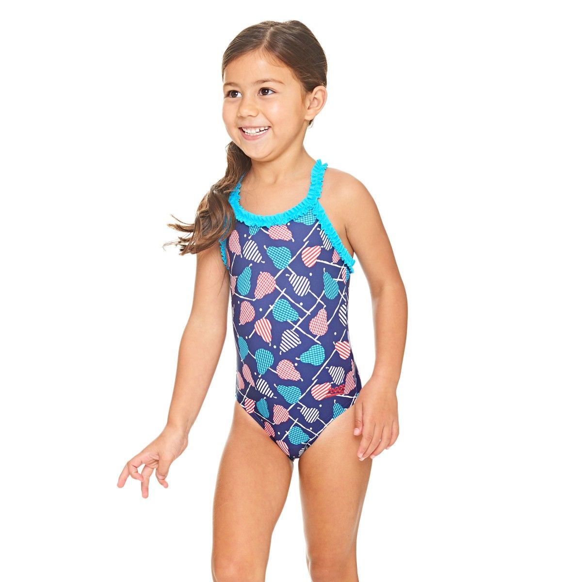 Costum de baie Zoggs Junior Pears Ruffle XBack