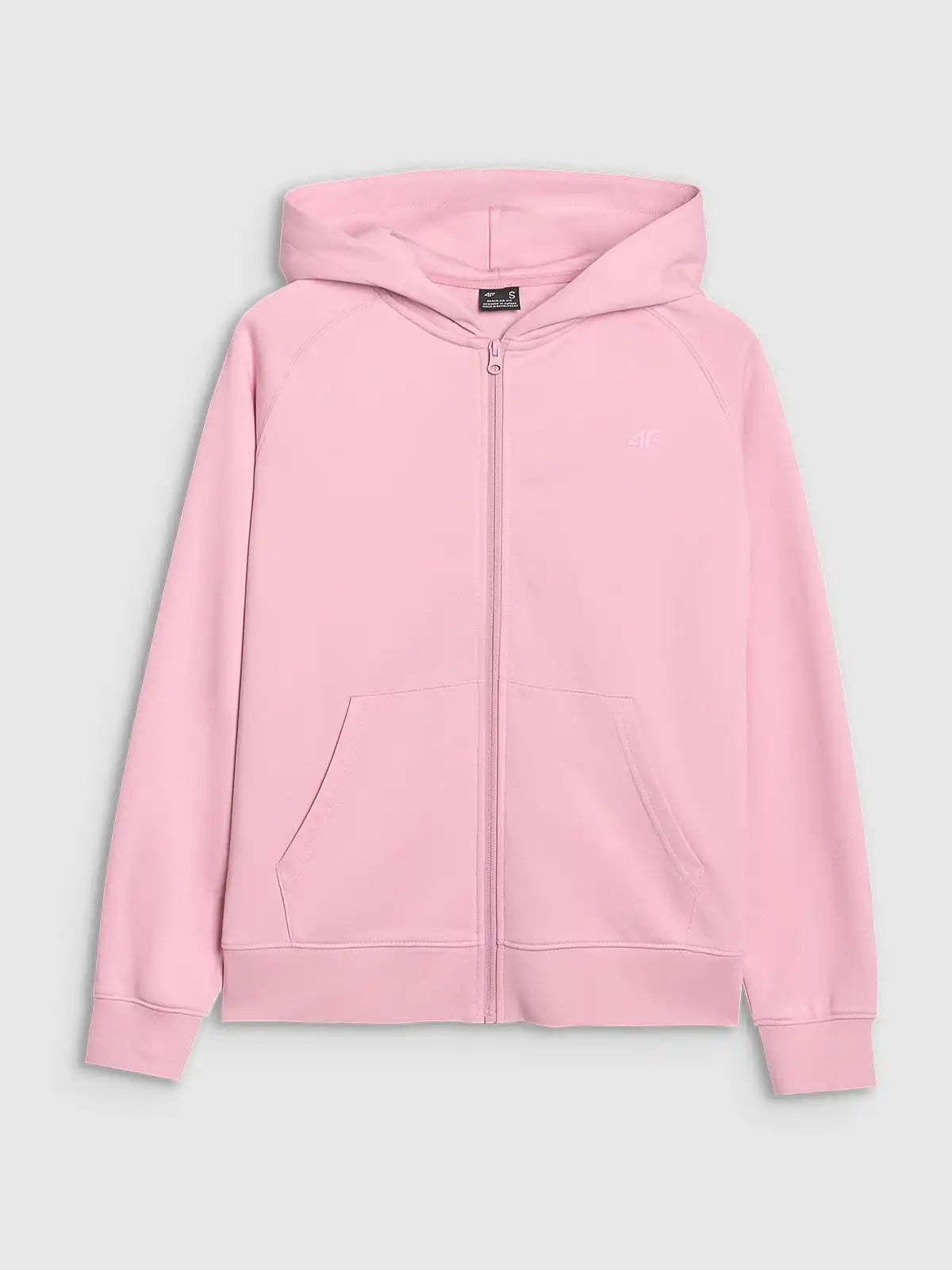 Hanorac cu fermoar pentru femei 4F F1763 4FWMM00TSWSF1763 light pink