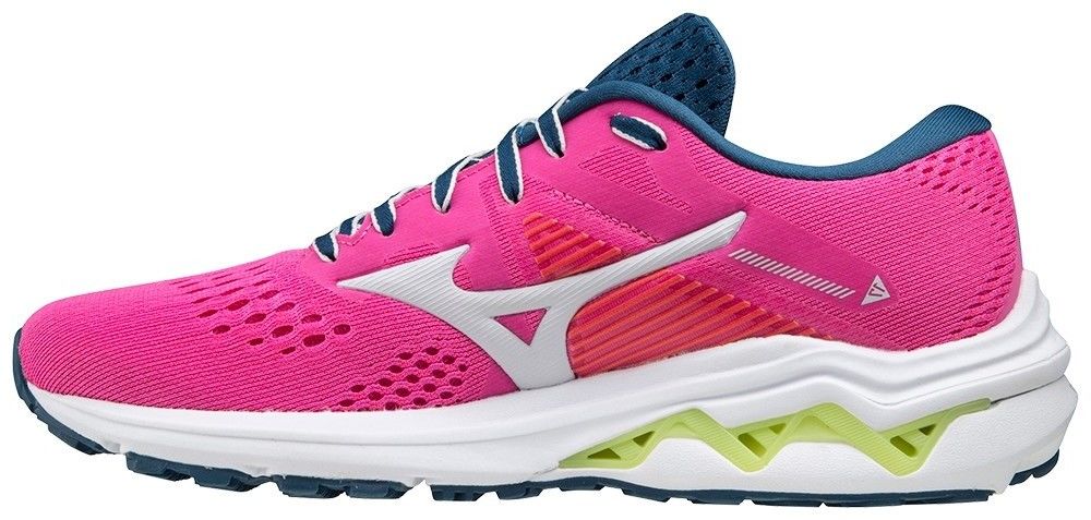 Кроссовки для бега Mizuno wave inspire 17 / phlox pink / nimbus cloud / sunny lime /j1gd214433