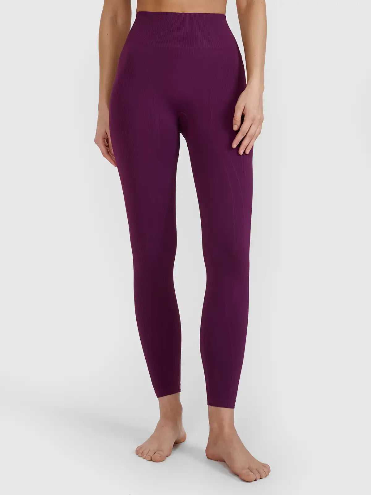 Legginși de yoga pentru femei 4F F347 4FWSS25TFTIF347 Dark violet