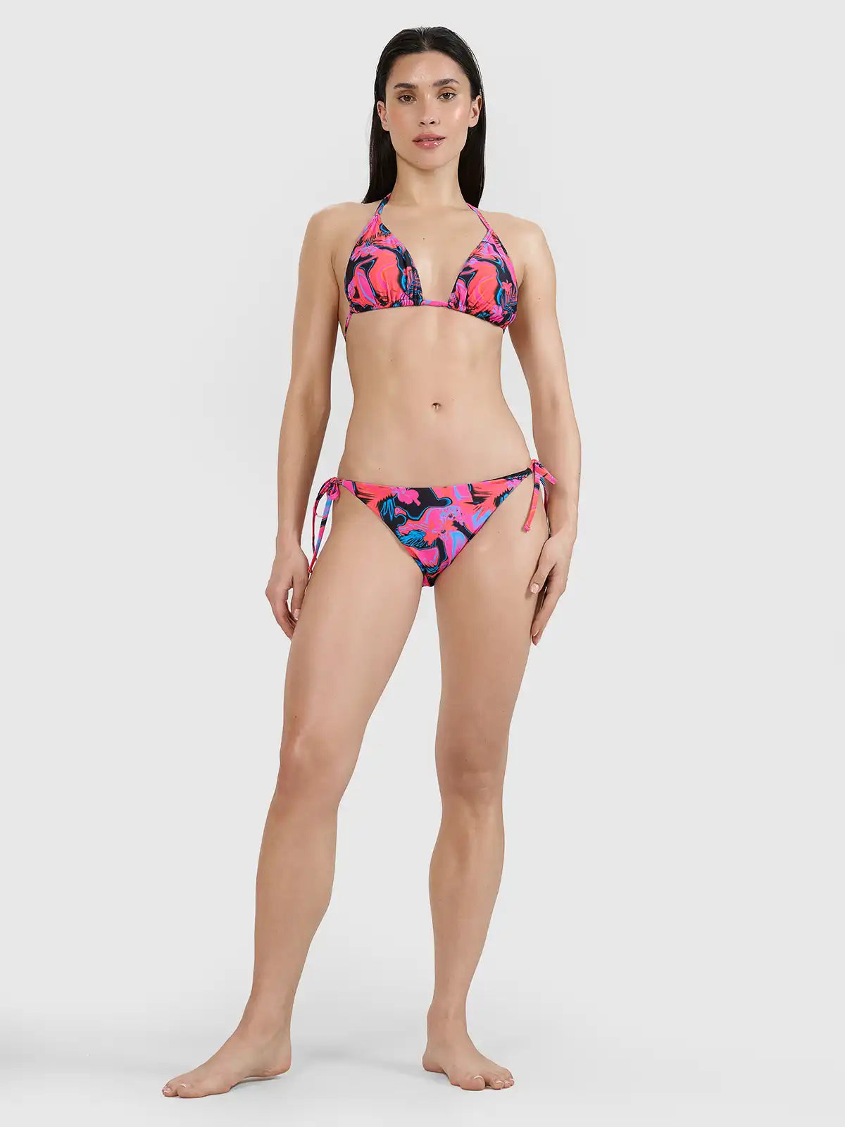 Женский топ бикини 4F F075 4FWSS25UBKTF075 pink allover