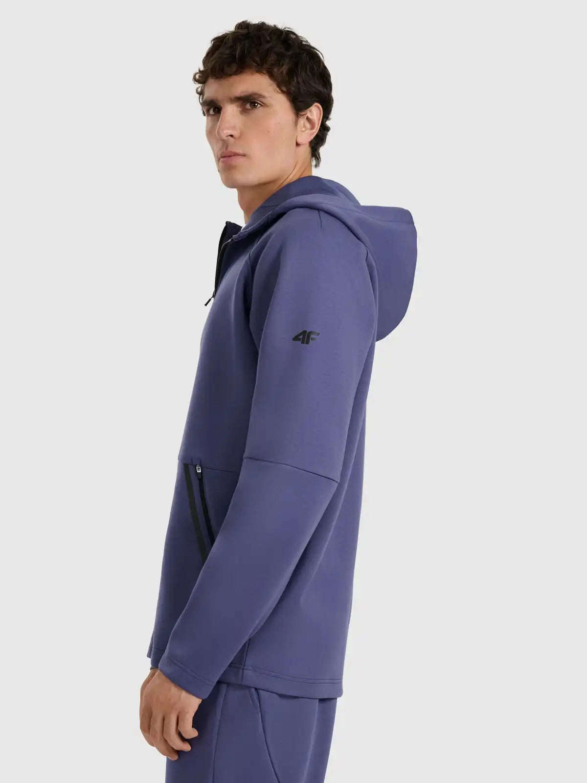 Hanorac cu fermoar pentru bărbați 4F M1865 4FWAW25TSWSM1865 anthracite