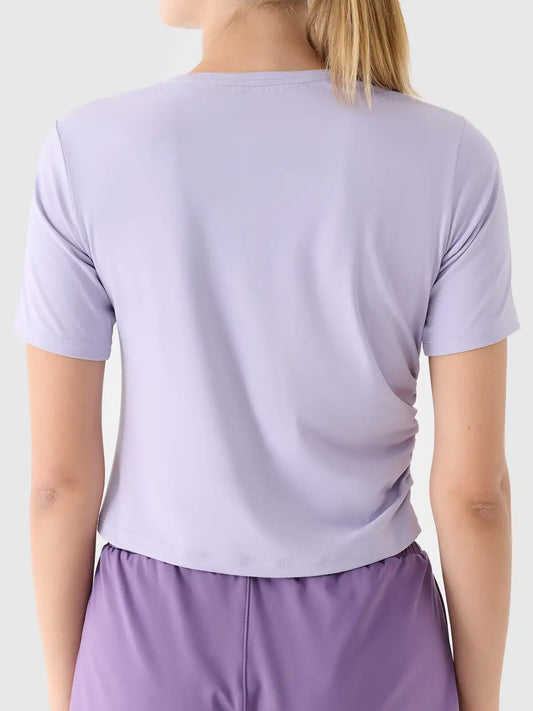 Женская укороченная футболка для фитнеса 4F F1524 4FWAW25TFTSF1524 light blue