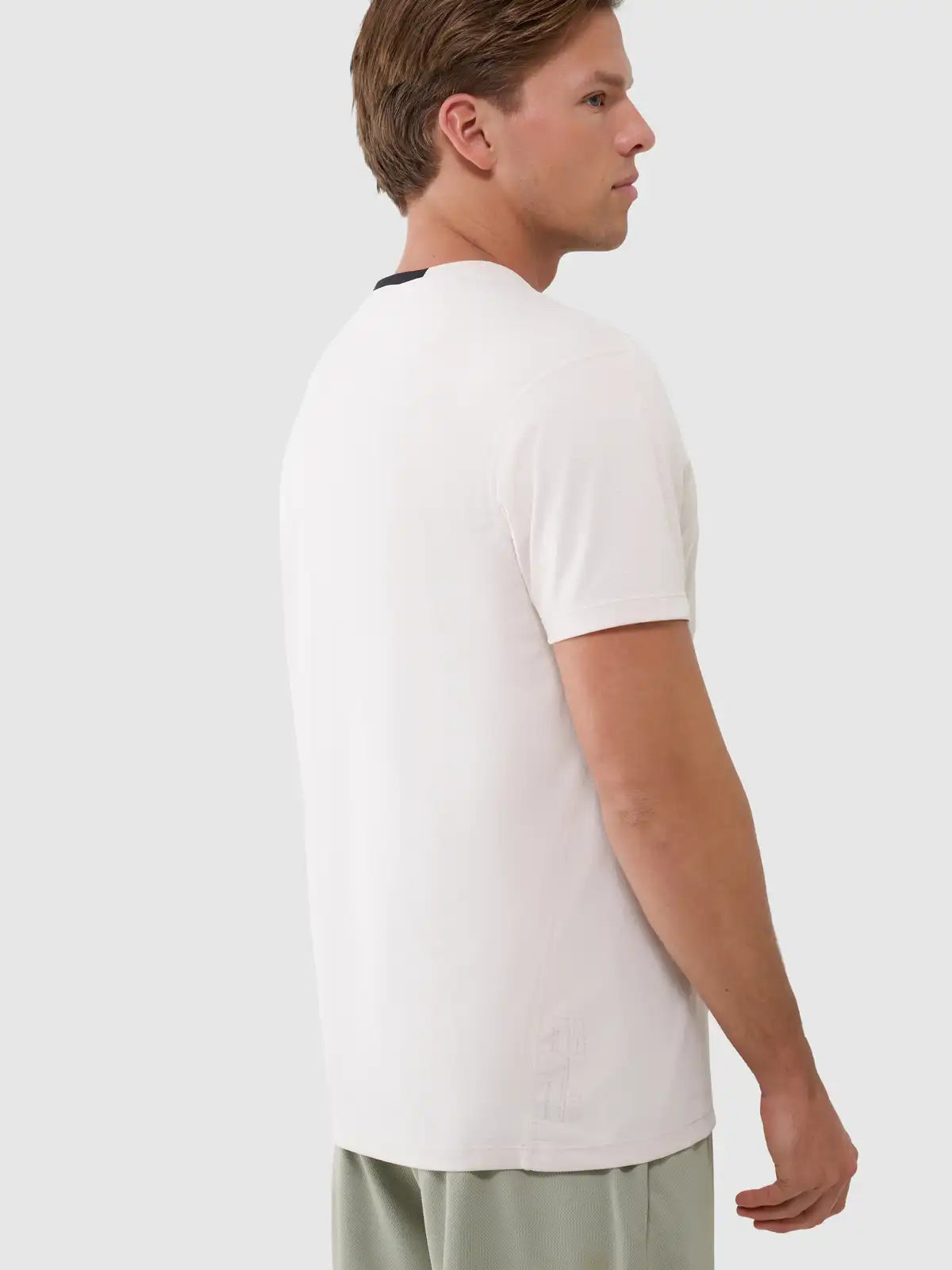Tricou de antrenament pentru bărbați 4F M1215 4FWSS25TFTSM1215 Creme