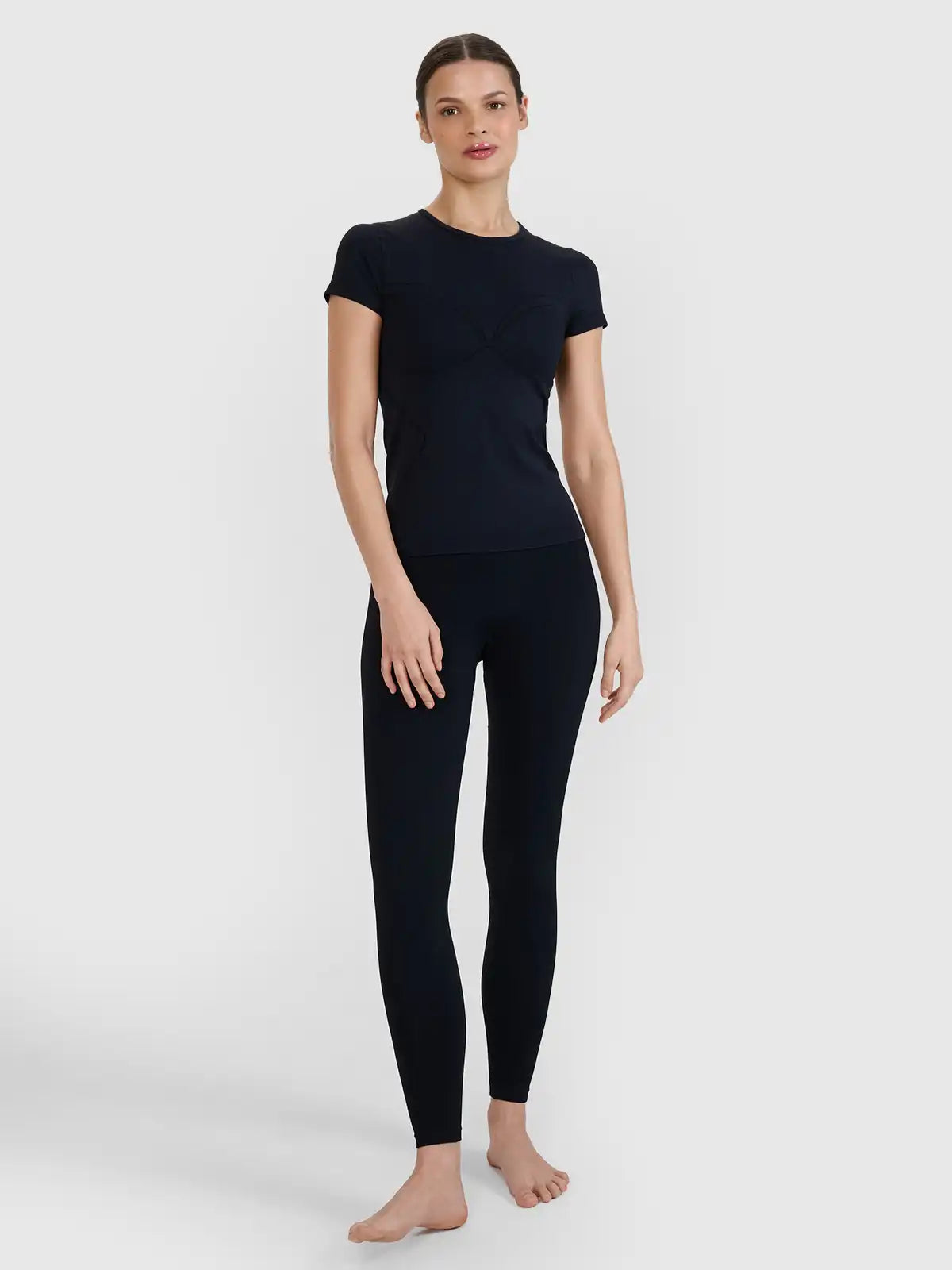 Tricou de yoga pentru femei 4F F1270 4FWSS25TFTSF1270 deep black