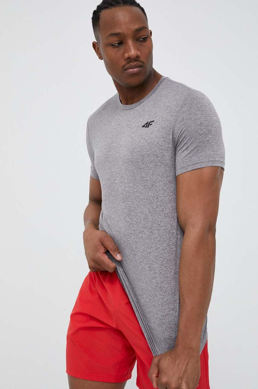 Tricou pentru antrenamente 4F TSHIRT FNK M260 4FSS23TFTSM260 COLD LIGHT GREY MELANGE