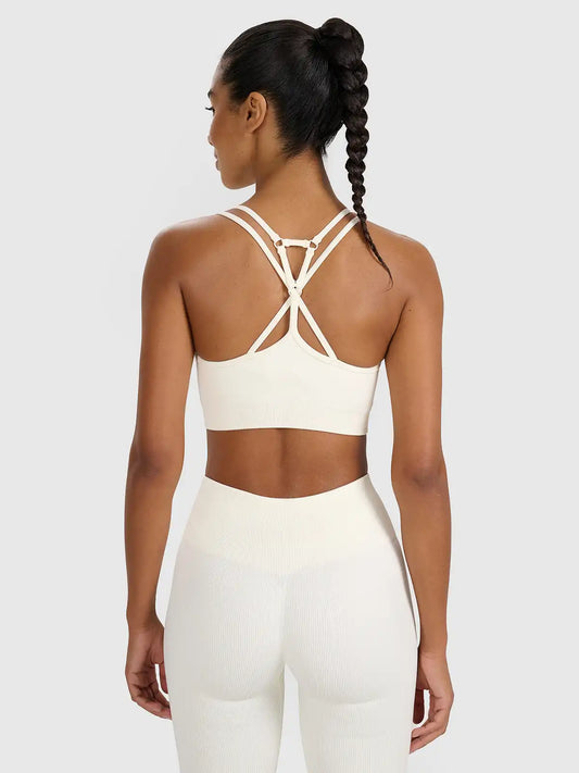 Bra pentru fitness 4F F218 4FWAW25USBAF218 creme