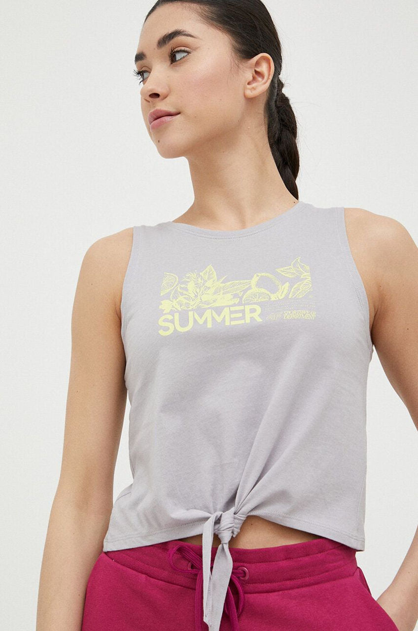Tricou Casual 4F TSHIRT F566 4FSS23TTSHF566 GREY