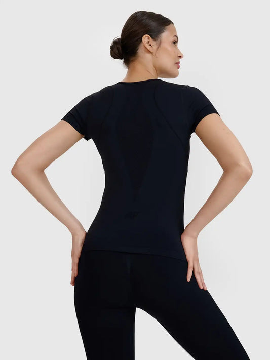 Женская футболка для йоги 4F F1270 4FWSS25TFTSF1270 deep black