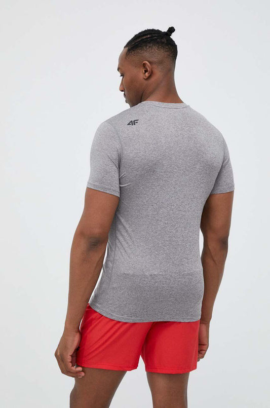 Tricou pentru antrenamente 4F TSHIRT FNK M260 4FSS23TFTSM260 COLD LIGHT GREY MELANGE