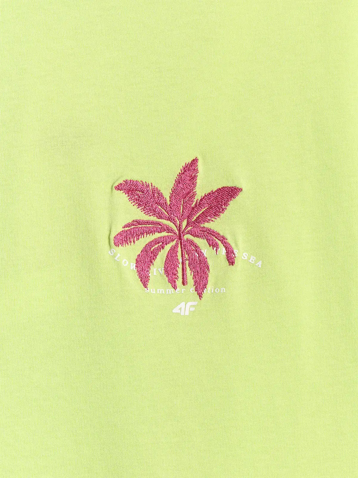 Женская футболка casual 4F F2719 4FWSS26TTSHF2719 light lemon
