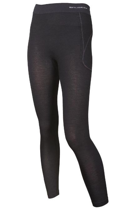 Legginși termo Brubeck LE11700 Women's pants ACTIVE WOOL black