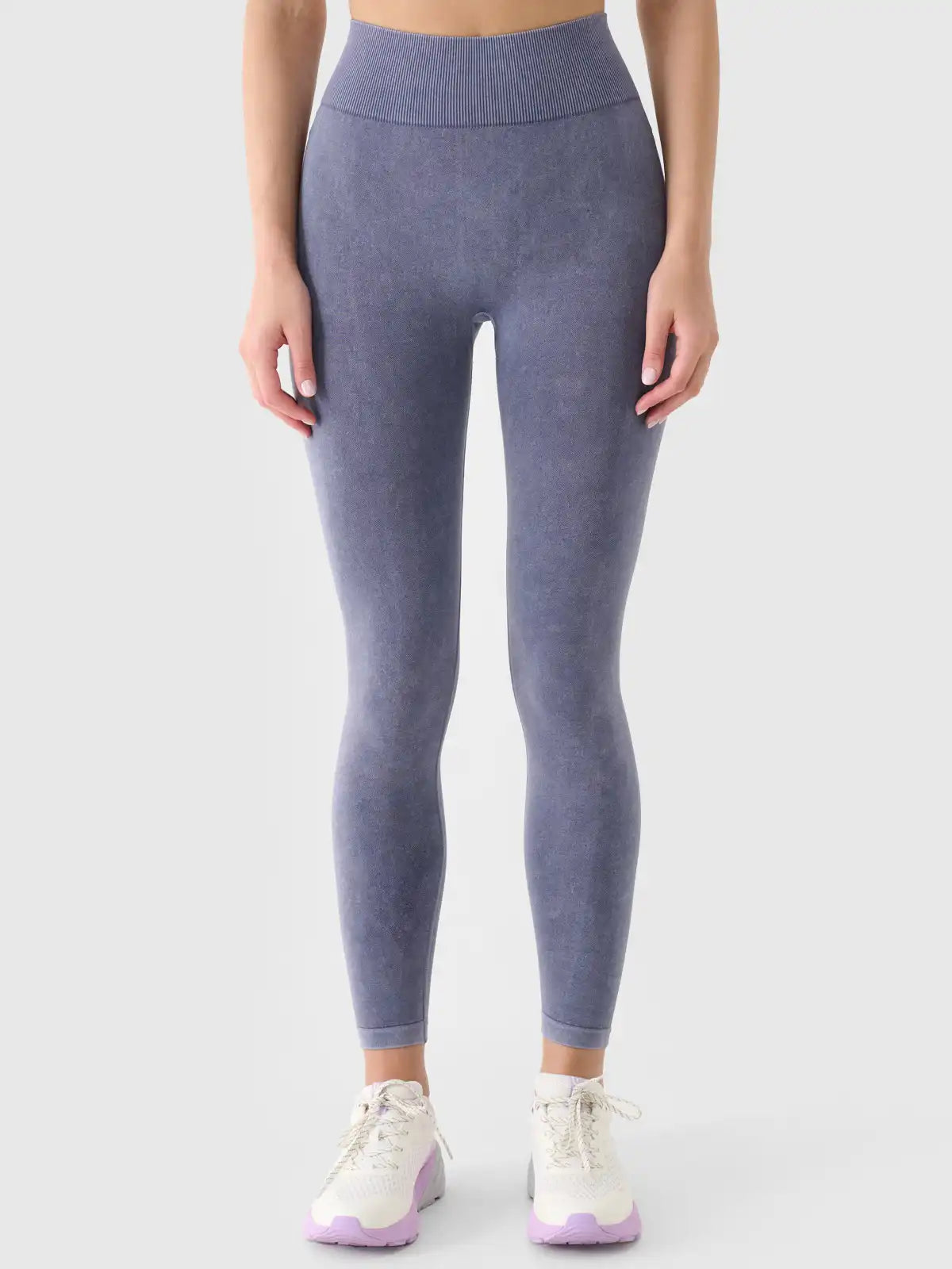 Legginși de antrenament pentru femei 4F F407 4FWAW25TFTIF407 dark blue