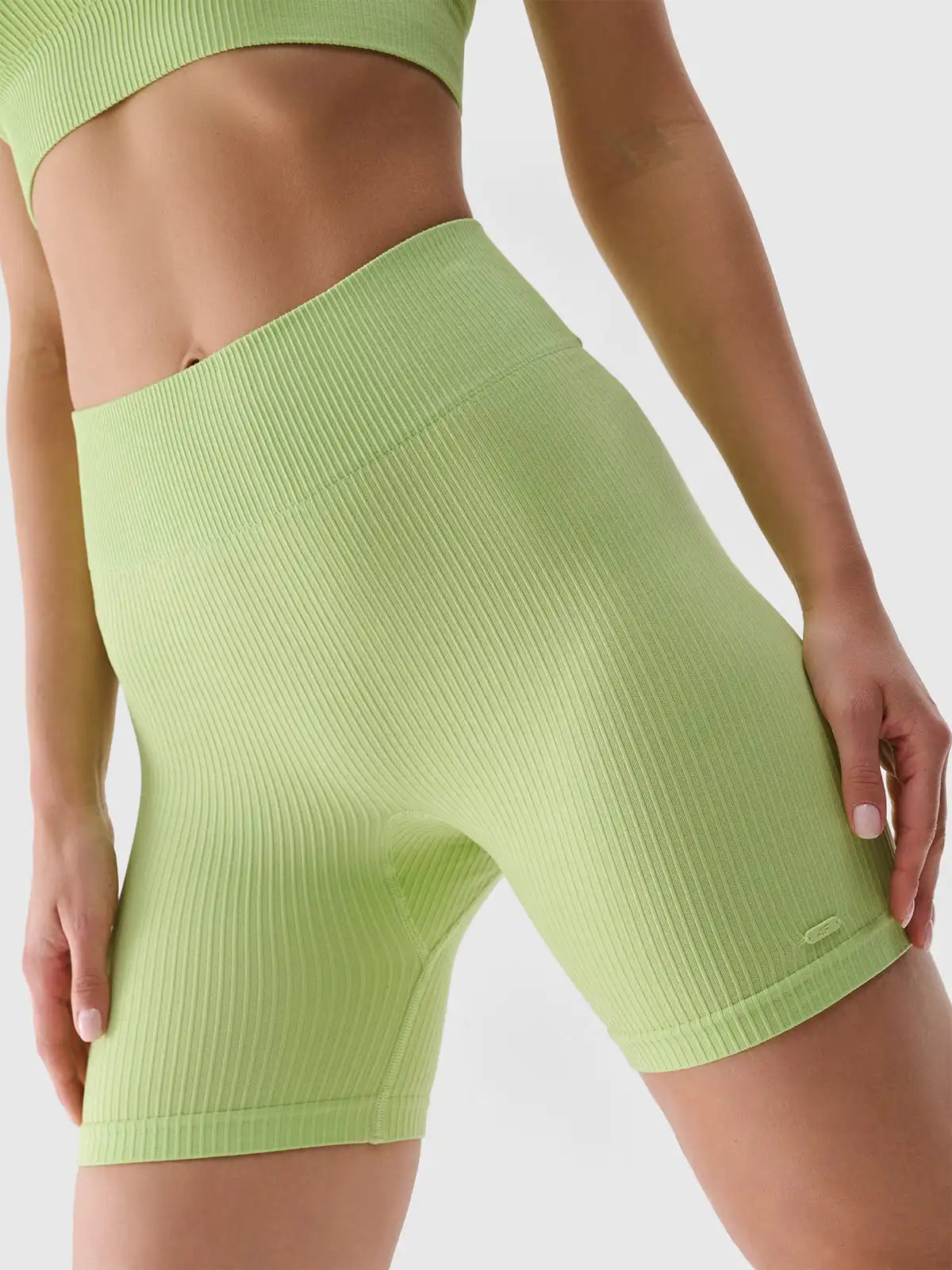 Legginși de yoga pentru femei 4F F014 4FWSS25TFSTF014 Light green
