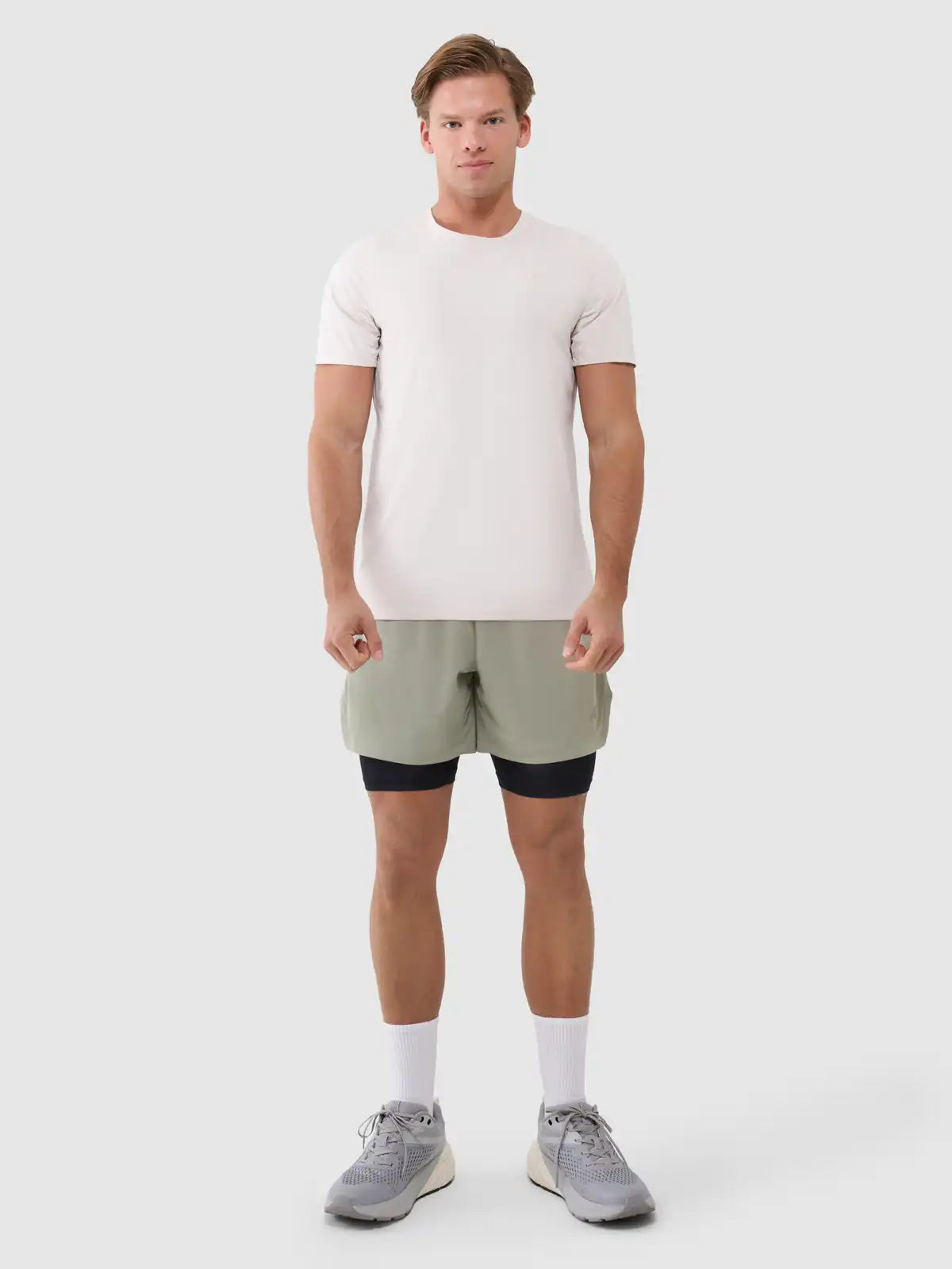 Tricou de antrenament pentru bărbați 4F M1215 4FWSS25TFTSM1215 Creme