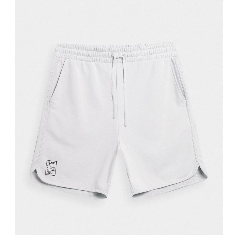 Pantaloni scurți pentru sport 4F SHORTS CAS M086 4FSS23TSHOM086 WARM LIGHT GREY