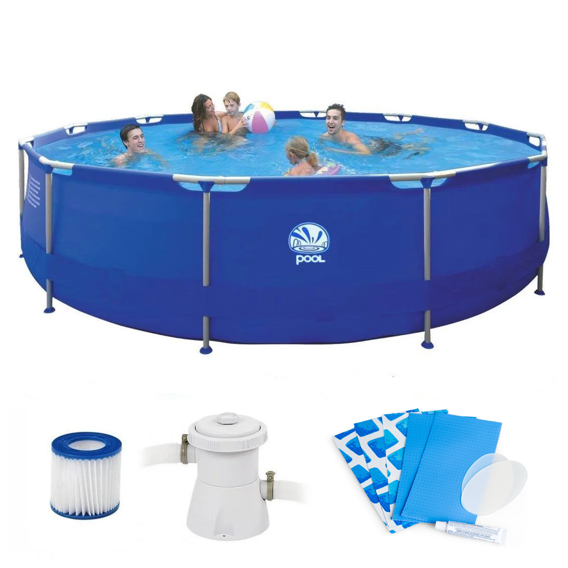 Piscina cu cadru metalic 17799EU 3.60m*76cm(12'*30