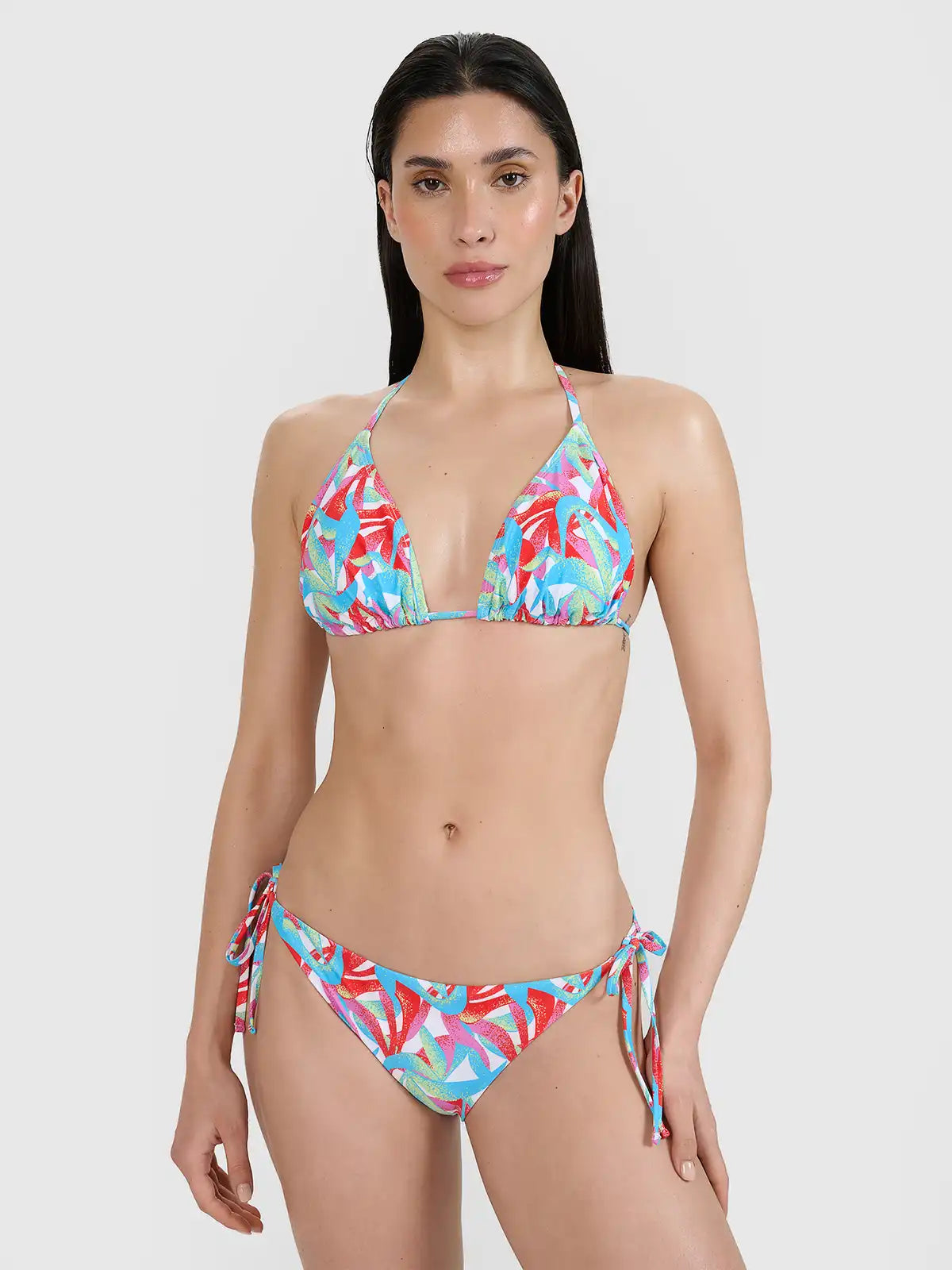 Top de baie bikini pentru femei 4FWSS25UBKTF075 multicolour allover