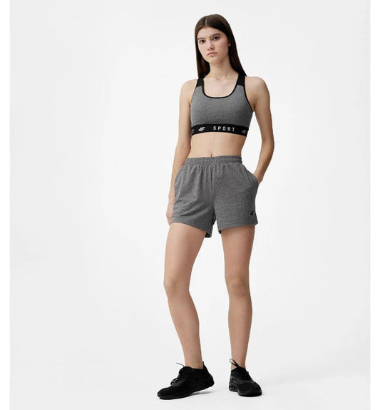 Top pentru antrenamente 4F SPORT BRA F051 4FSS23USBAF051 MIDDLE GREY MELANGE