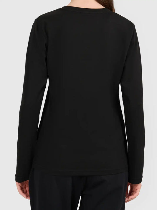 Longsleeve pentru femei casual 4F F639 4FWMM00TLONF639 deep black