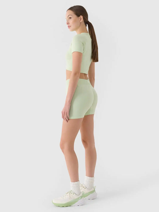 Женские короткие леггинсы для тренировок 4F F055 4FRAW24TFSTF055 mint